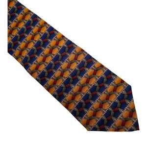 J. Garcia Collectors Edition Blue Red Yellow silk tie - 57"